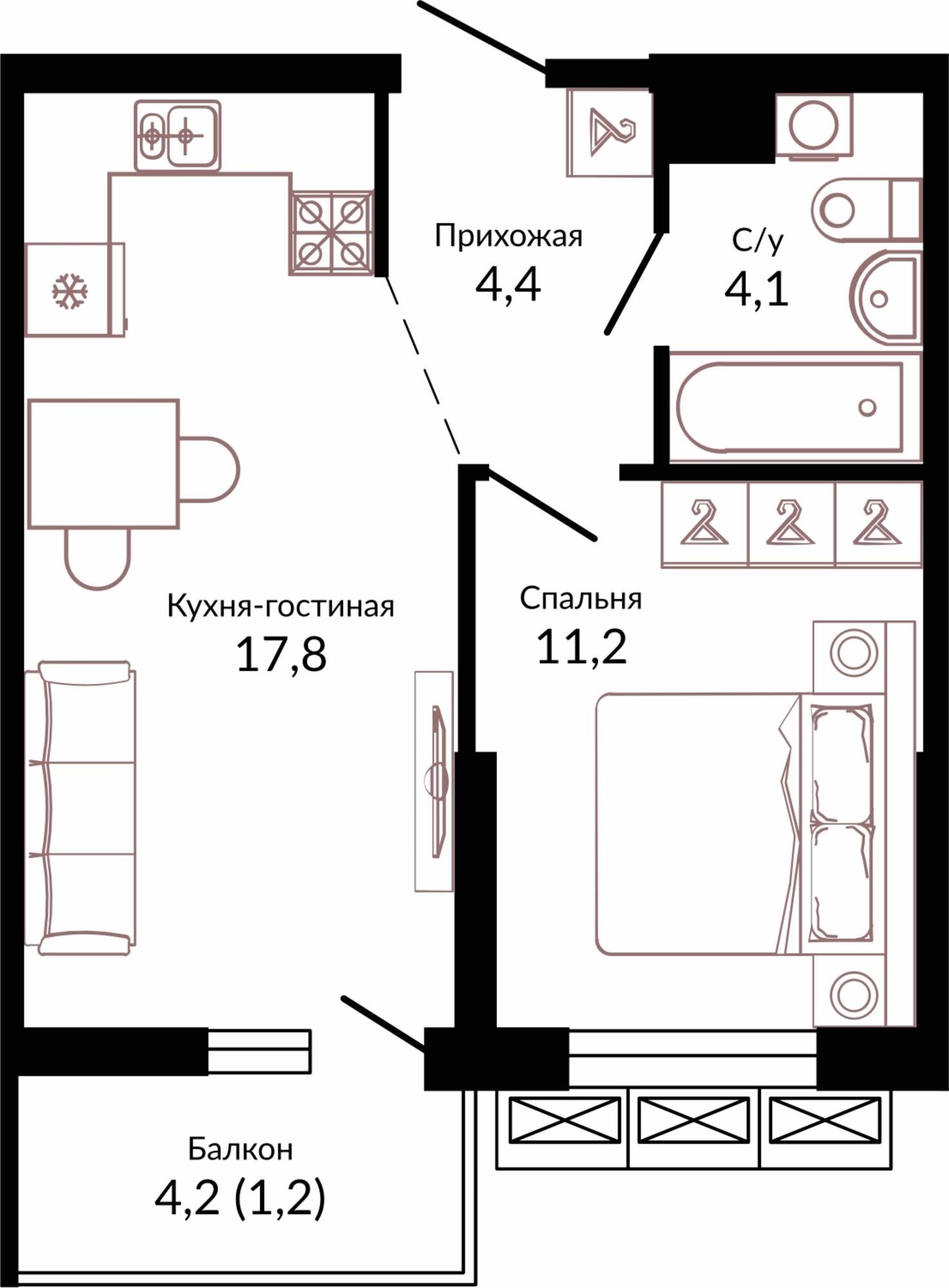 Купить квартиру за 5 486 290 рублей на Россия, Краснодар, шоссе Ближний Западный Обход, 2к3