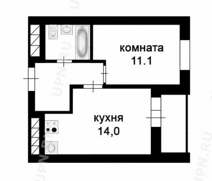 1-комн квартира в новом доме учителей