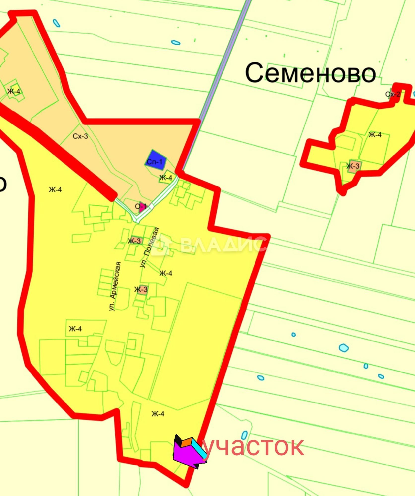 Купить землю, земельный участок за 1 100 000 рублей на посёлок Семеново