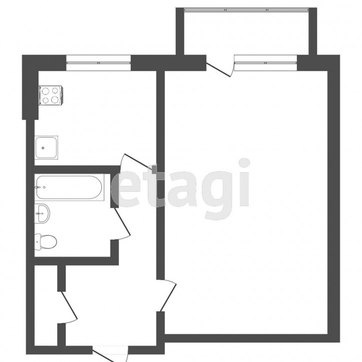 1-комн квартира Мелиораторов, 48