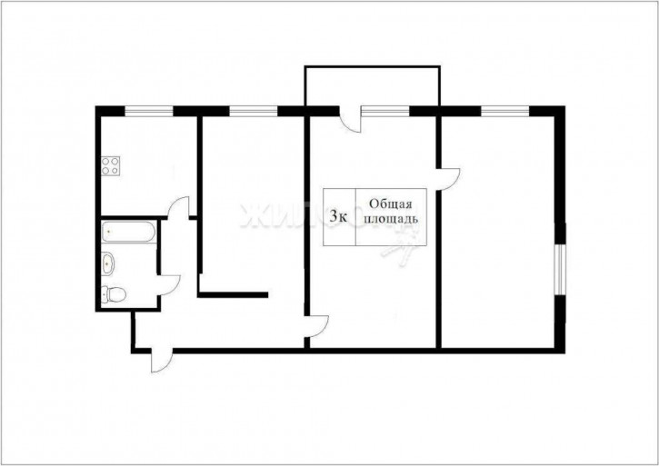 3-комн квартира Юдина улица, д.12