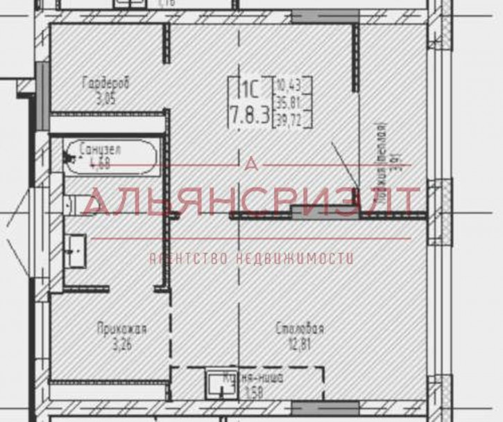1-комн квартира ул. Декабристов,107/7