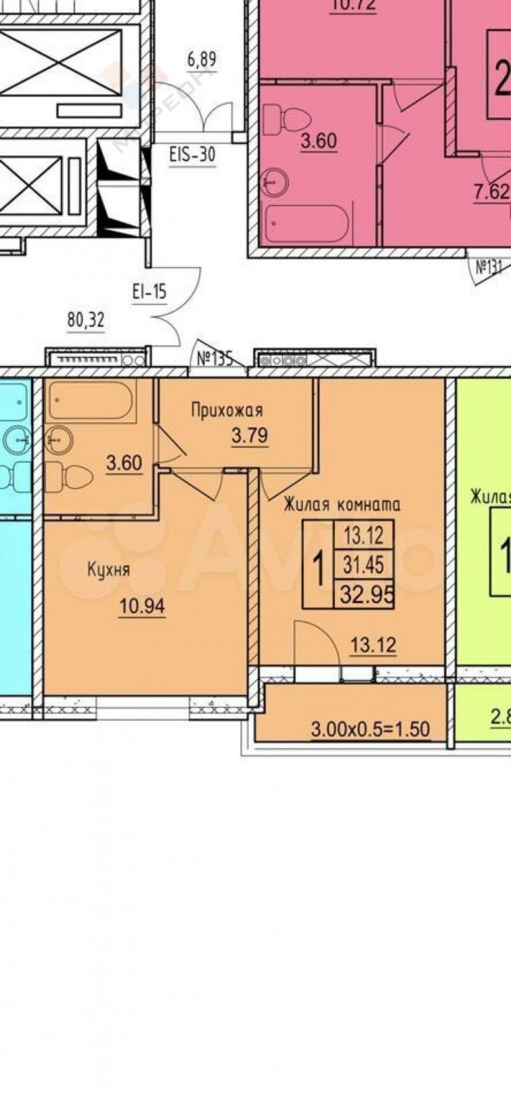 1-комн квартира в новом доме Богатырская ул