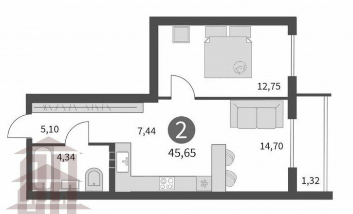 2-комн квартира в новом доме Коминтерна ул, 91
