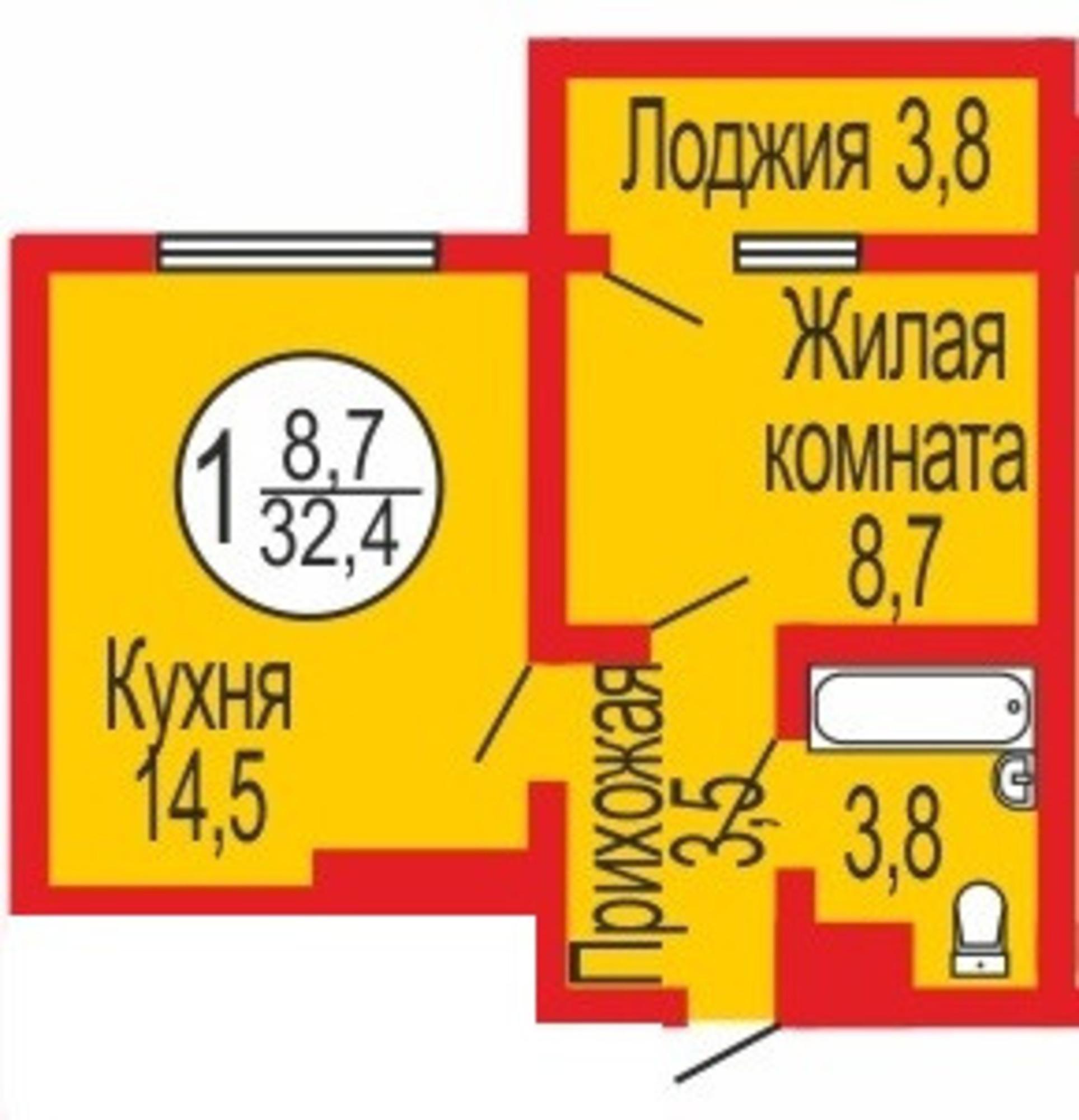 Купить квартиру за 2 750 000 рублей на Уральская улица, 14