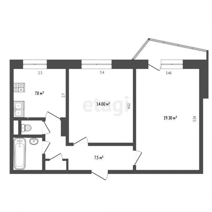 2-комн квартира Лукашевича, 27