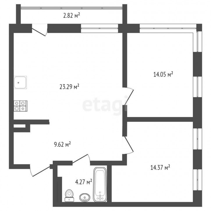 2-комн квартира Александра Федоровича, 10