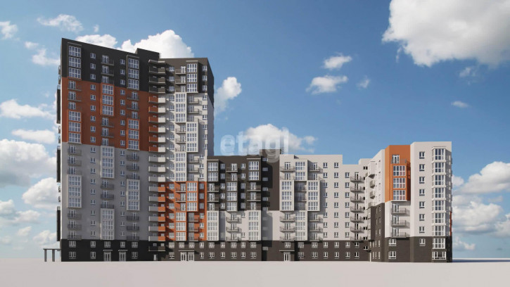 1-комн квартира в новом доме Краснооктябрьская, 16/1