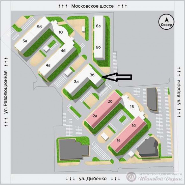 1-комн квартира в новом доме Гаражная улица