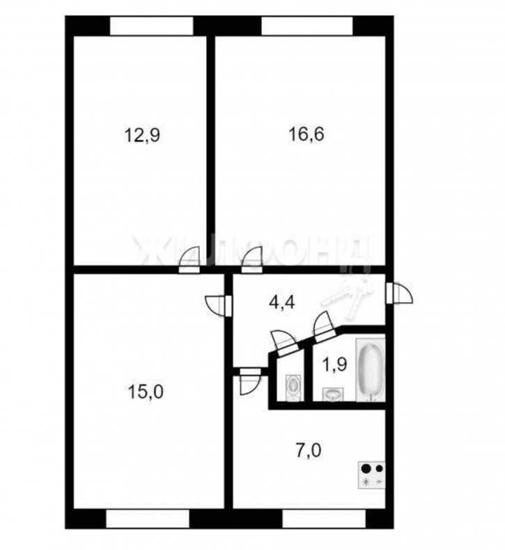 3-комн квартира Ленина улица, д.129