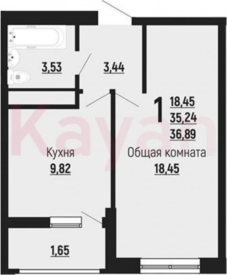 1-комн квартира Заполярная ул.