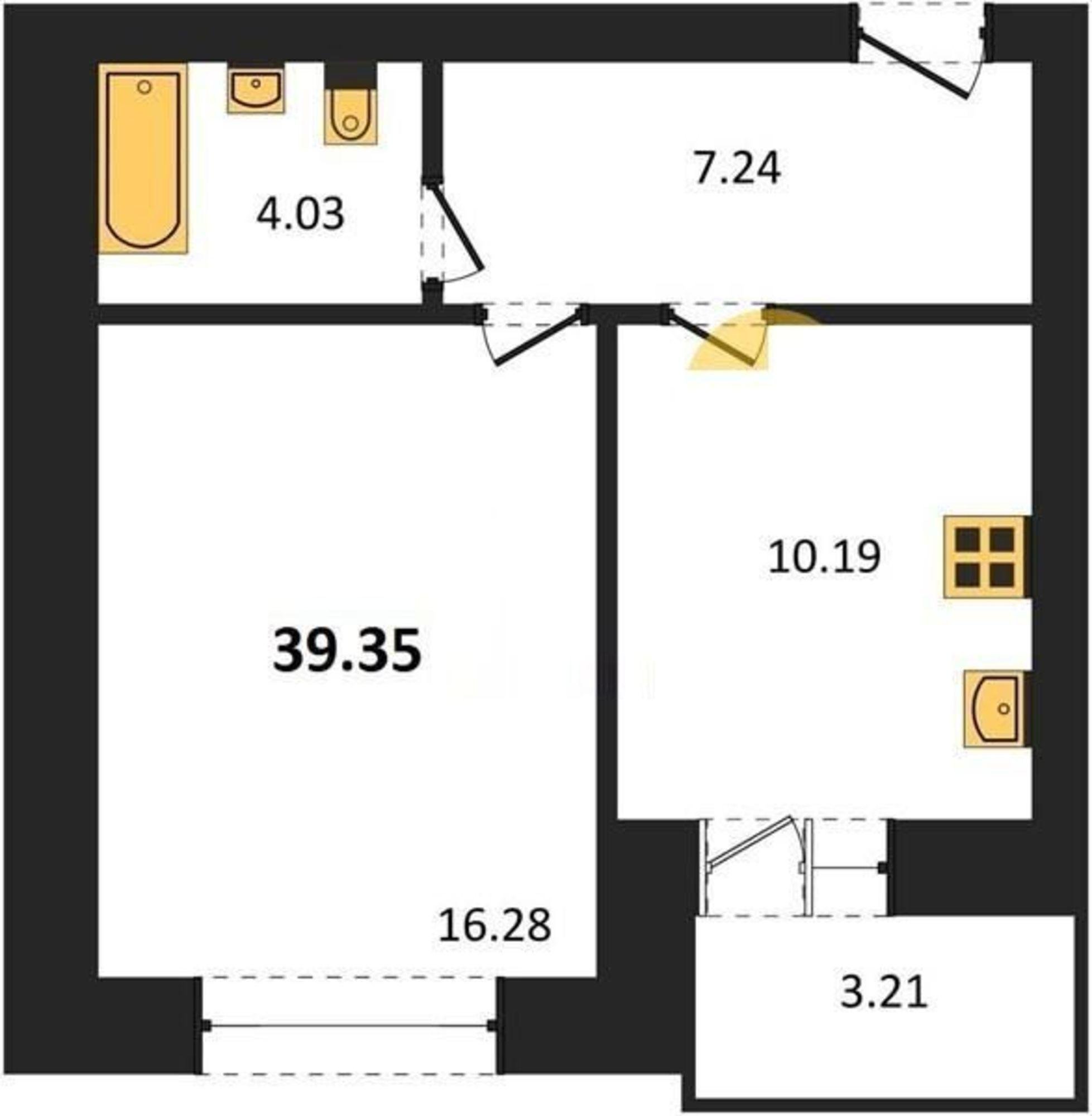 Купить квартиру за 3 148 000 рублей на улица Курчатова, 32