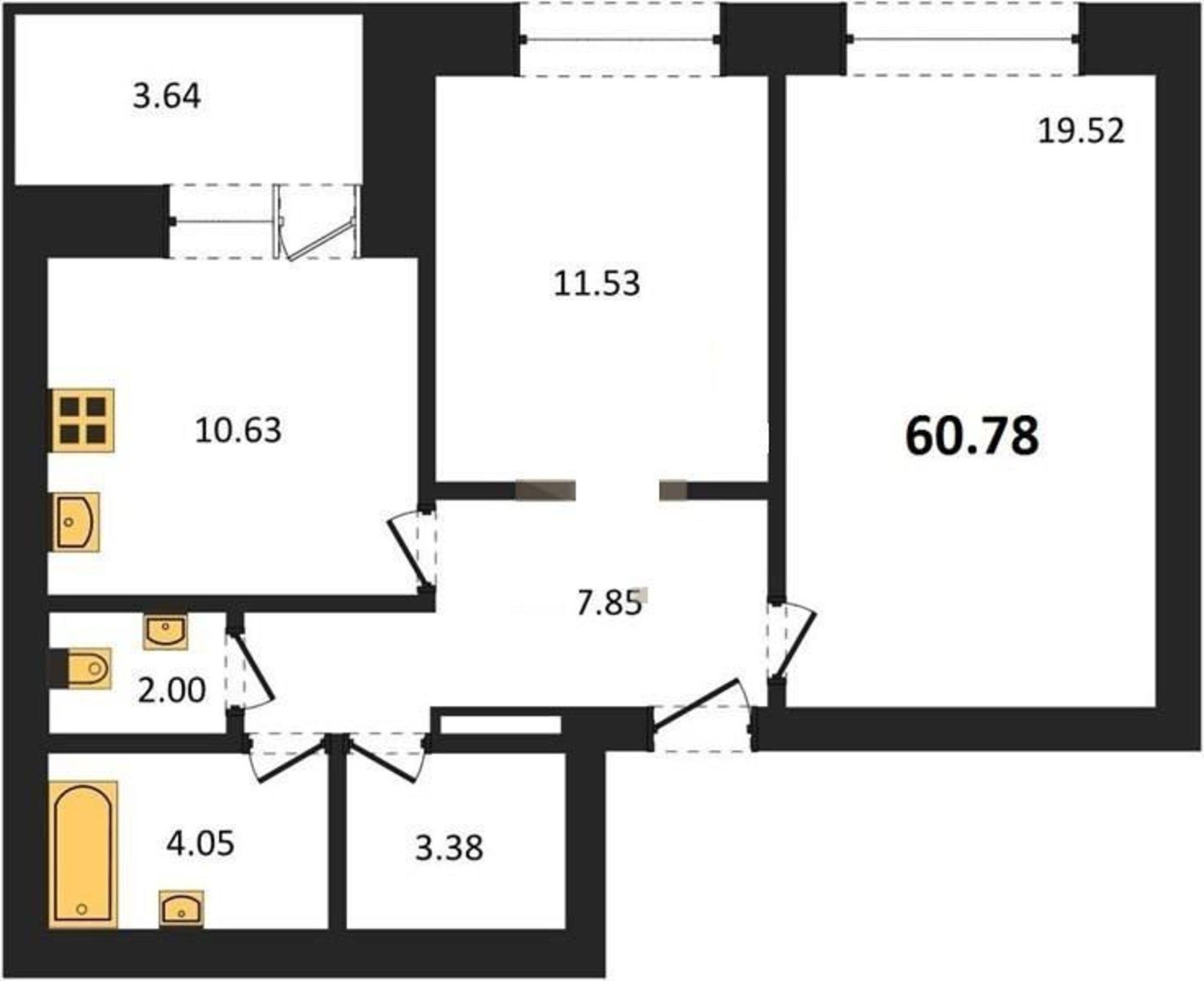 Купить квартиру за 4 740 000 рублей на улица Курчатова, 32