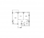 2-комн, 60.8 кв м, этаж 2/14 улица Курчатова, 26 б