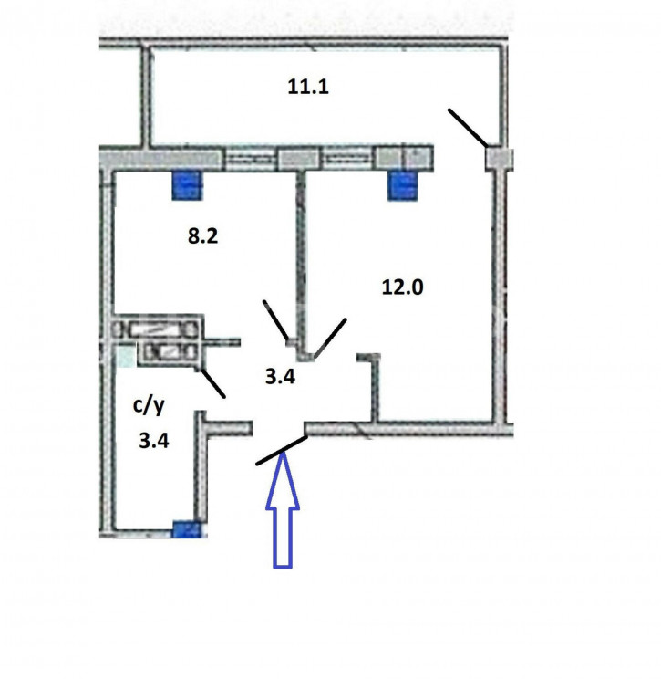 1-комн квартира улица Зорге, 9