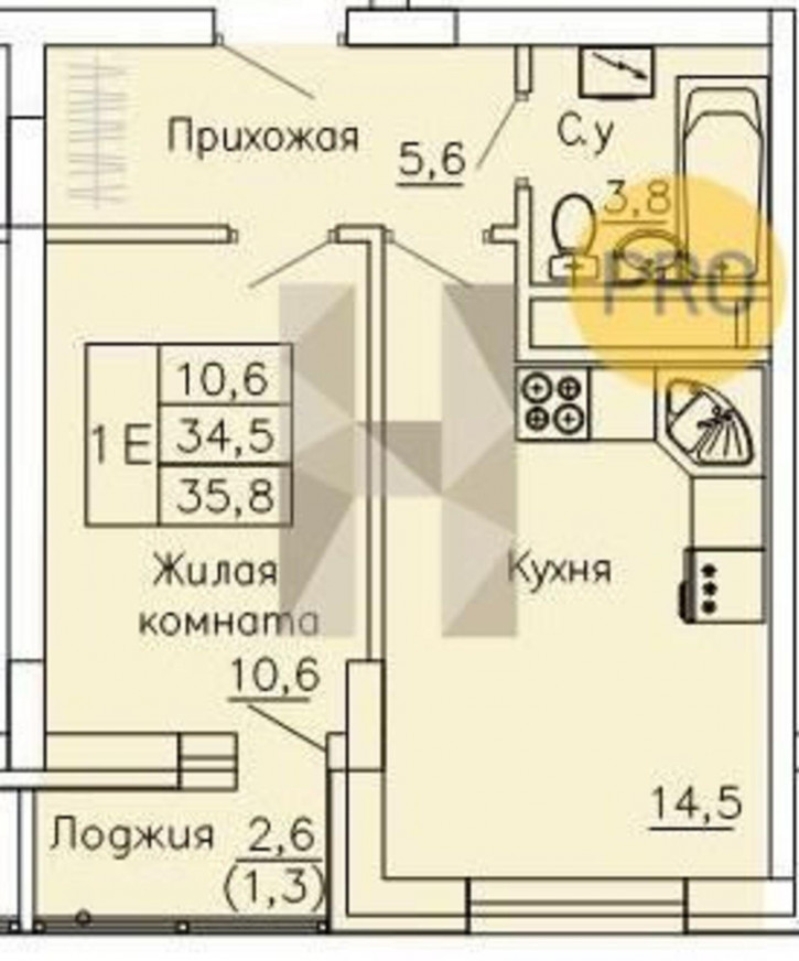 1-комн квартира в новом доме Рокоссовского, 47