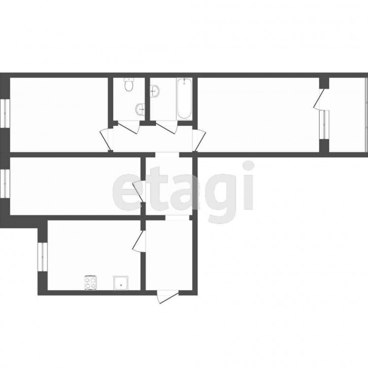 3-комн квартира Воровского, 33
