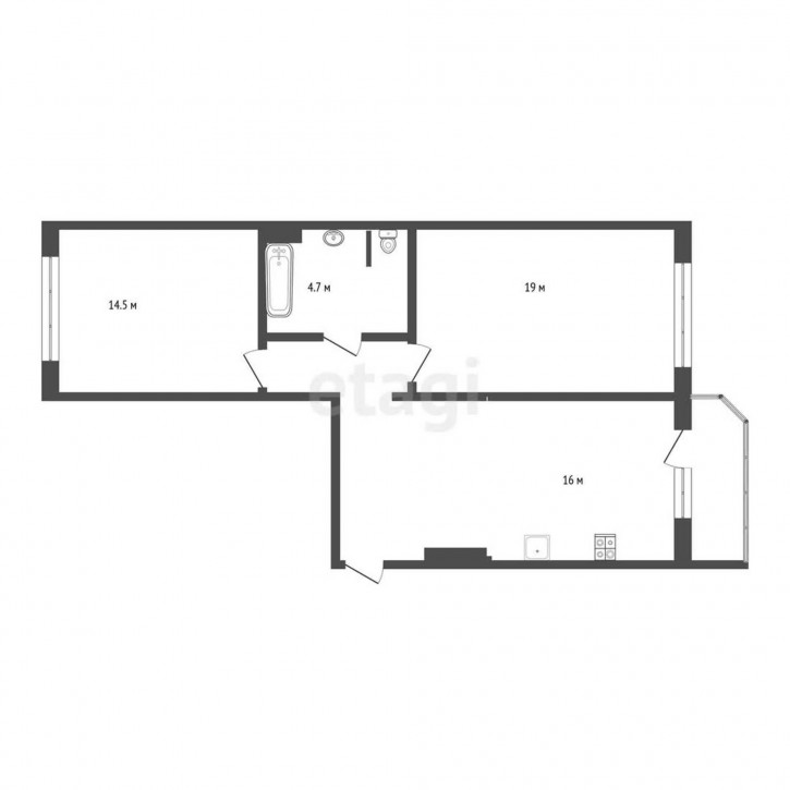 2-комн квартира Николая Семенова, 21