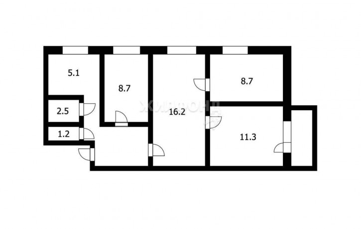 4-комн квартира Гагарина улица, д.18