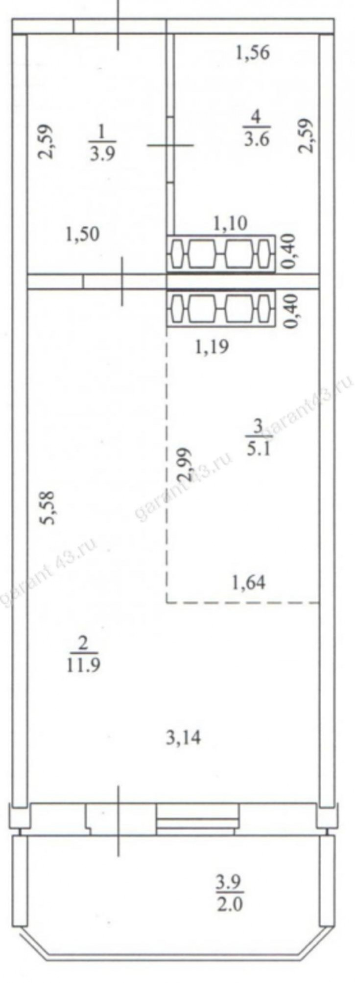 1-комн квартира Торфяная улица, 11к1