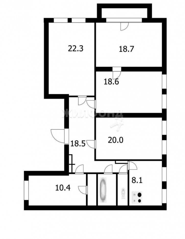 5-комн квартира Серебренниковская улица, д.23