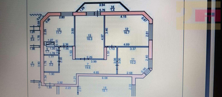 3-комн квартира Санфировой улица, 101
