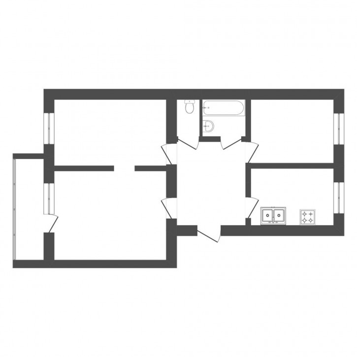 3-комн квартира Мира, 12