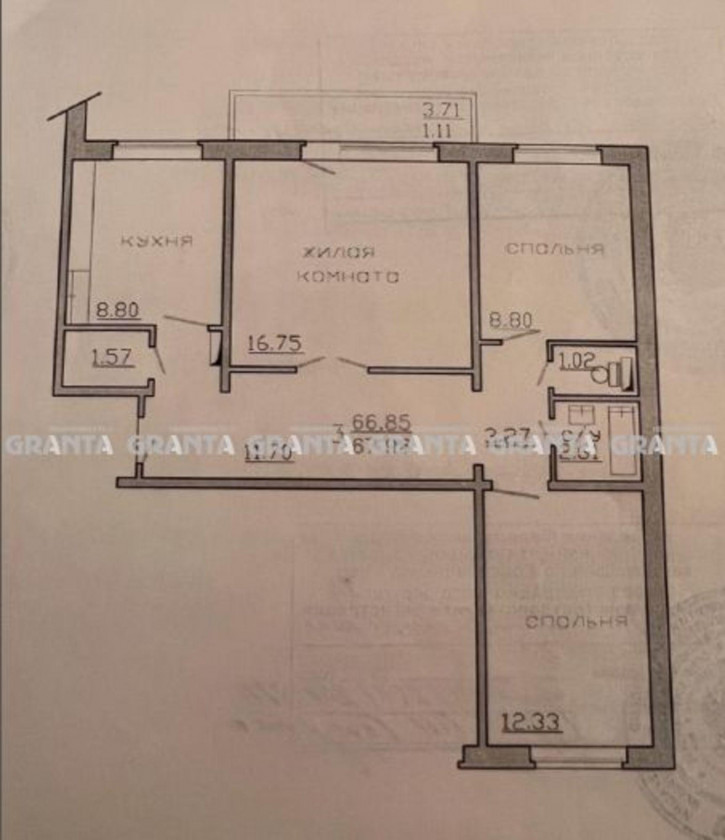3-комн квартира ул Дмитрия Мартынова, 13