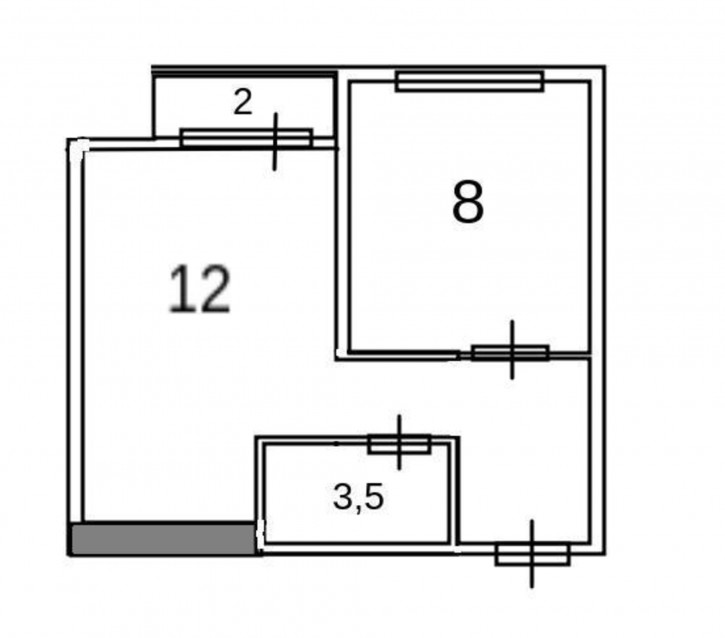 1-комн квартира Алексеевка, 13