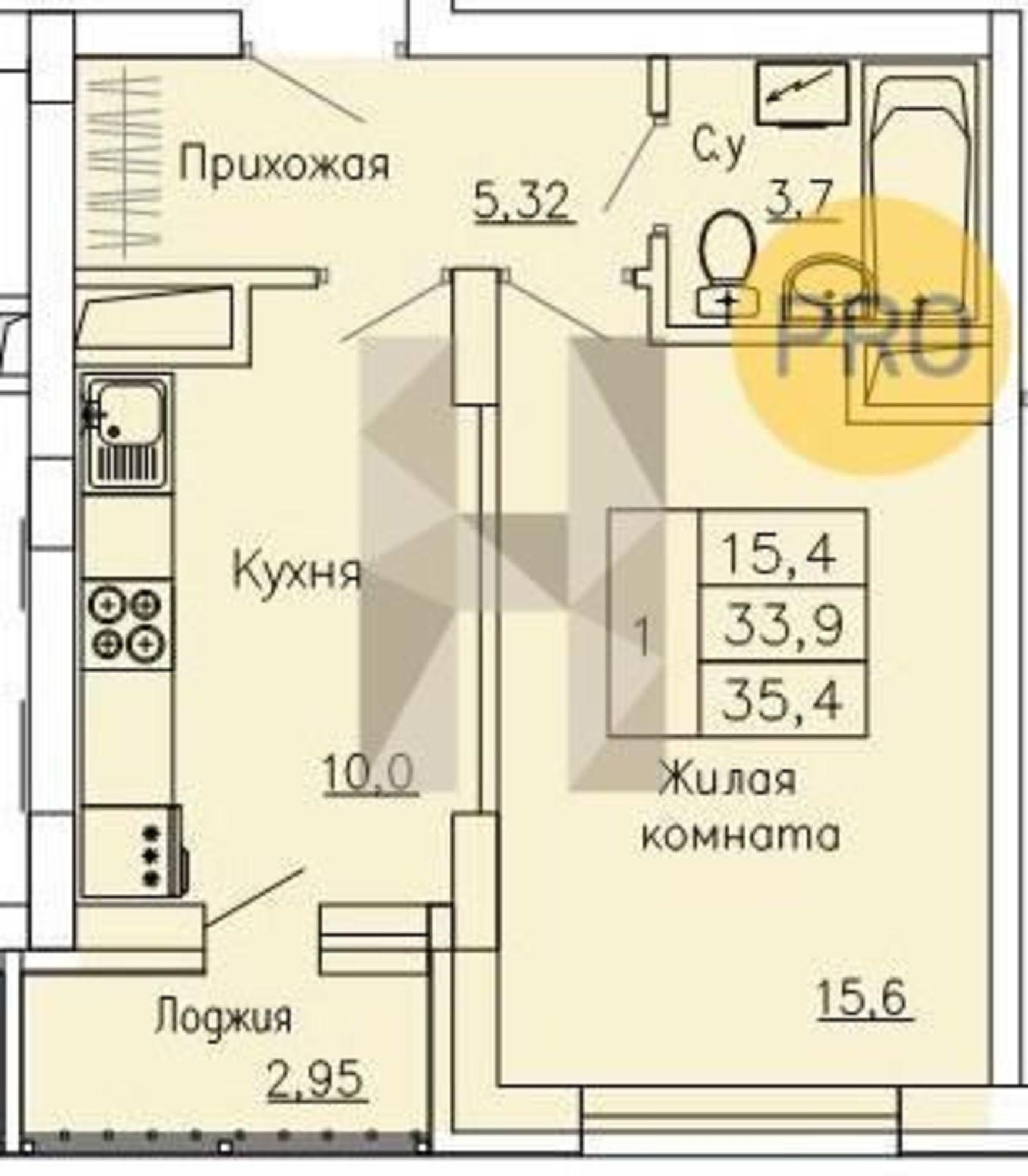 Купить квартиру за 4 177 000 рублей на Рокоссовского, 47