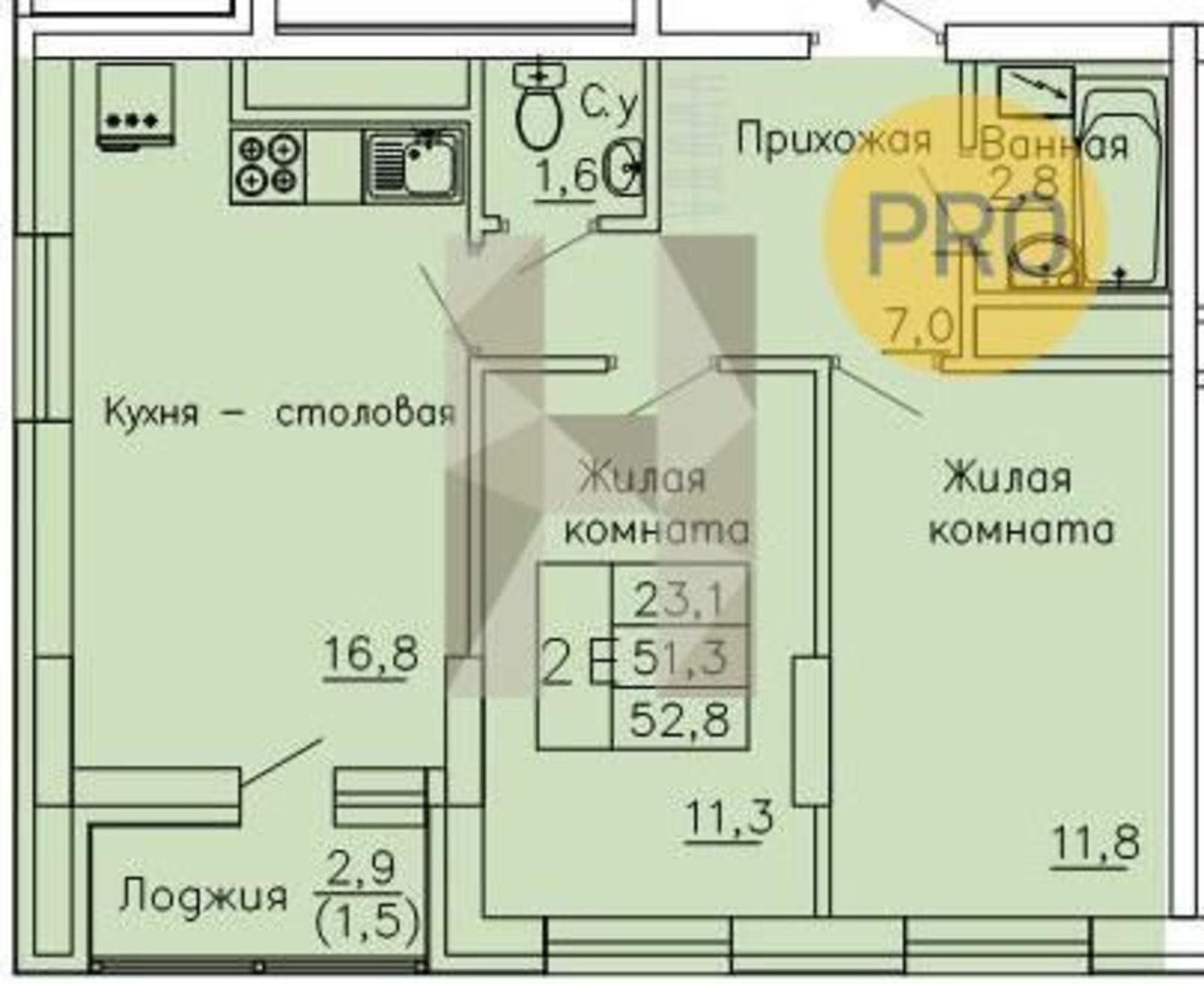 Купить квартиру за 6 019 000 рублей на Рокоссовского, 47