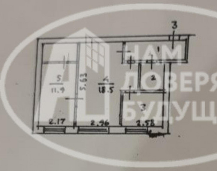 2-комн квартира улица Мира, 12