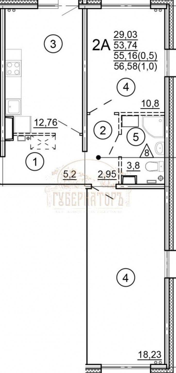 2-комн квартира Новочеркасская ул, 48