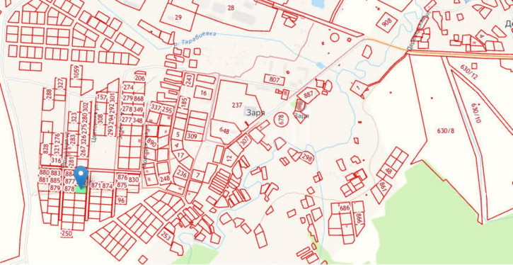 Земельный участок посёлок Заря, 870