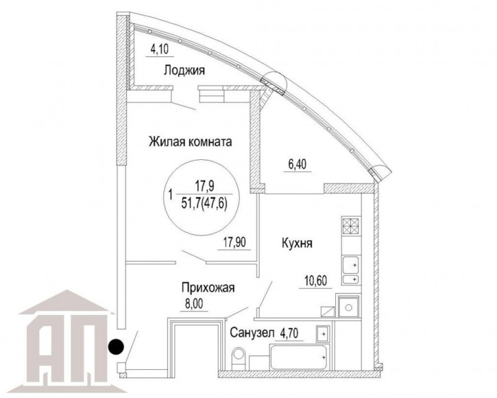 1-комн квартира в новом доме Спартака ул, 2