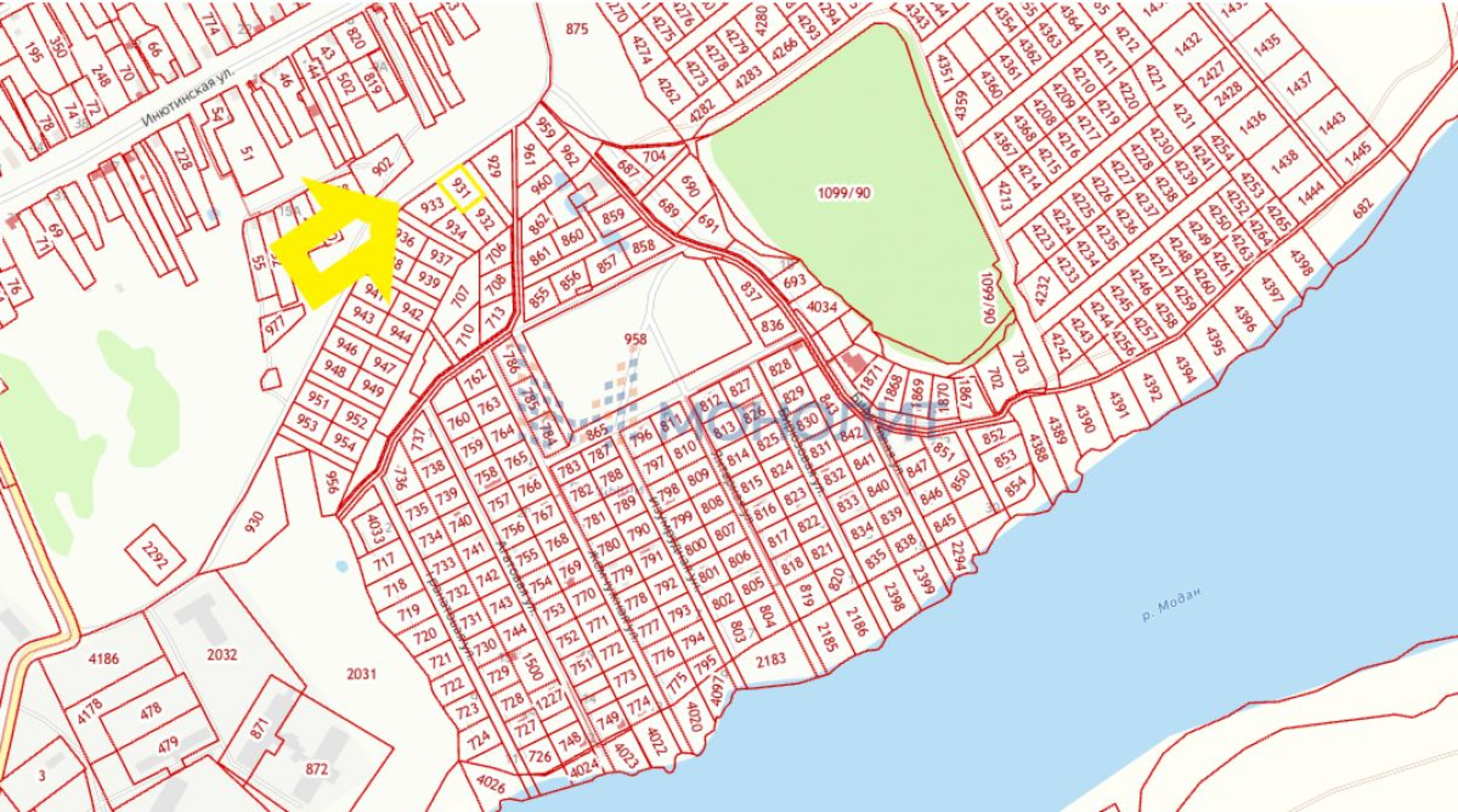 Купить землю, земельный участок за 400 000 рублей на Инютино