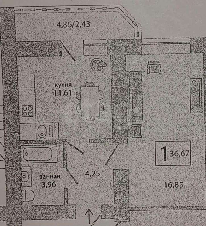 1-комн квартира Мельникайте, 138а
