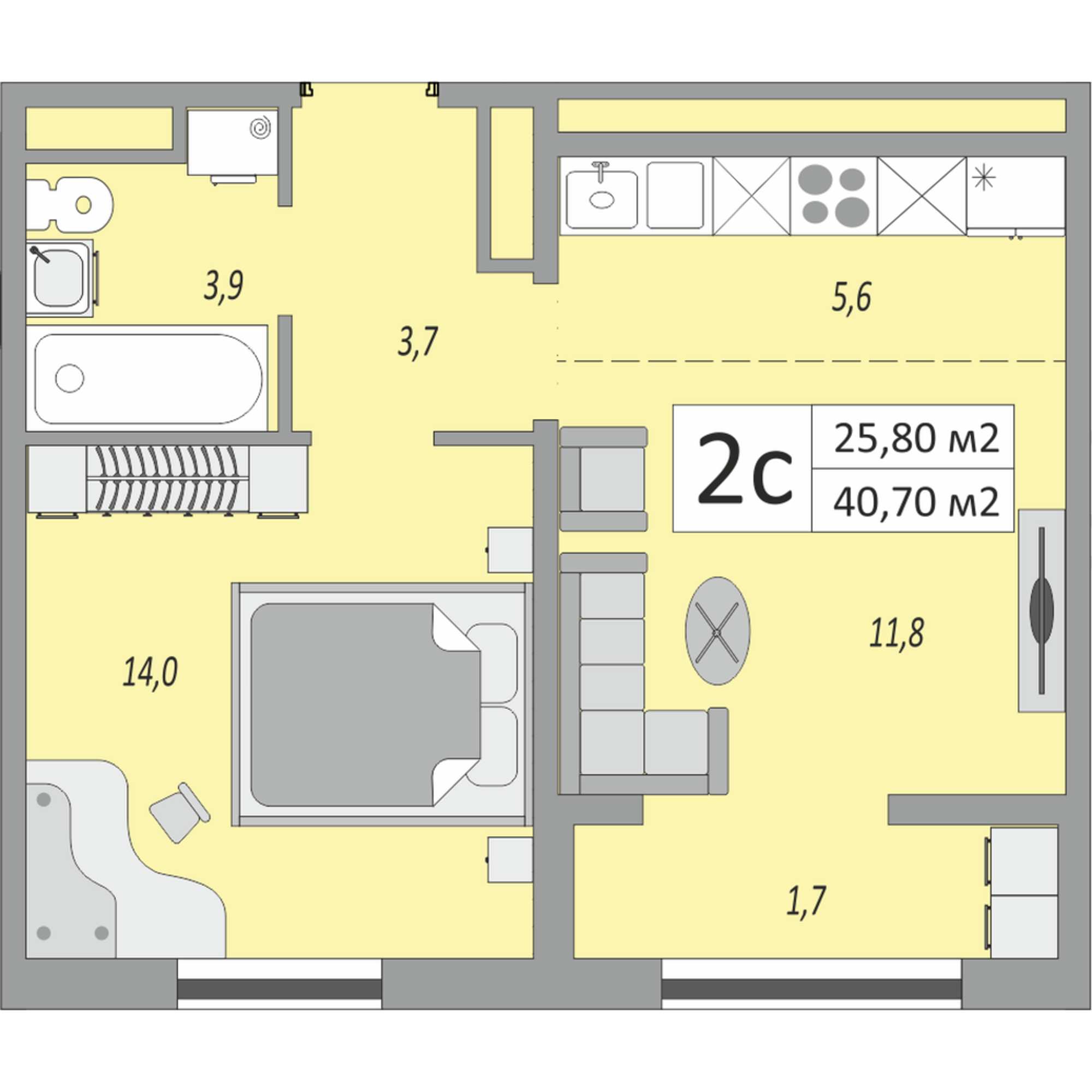 Купить квартиру за 2 930 000 рублей на улица Юркина, 8