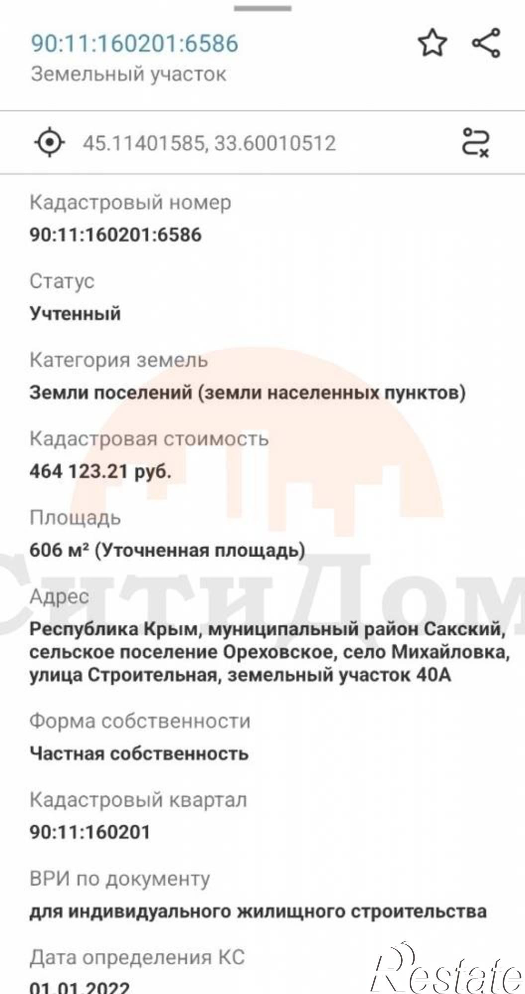 Купить землю, земельный участок за 2 800 000 рублей на Строительная ул.