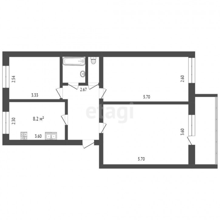 3-комн квартира Мира, 22