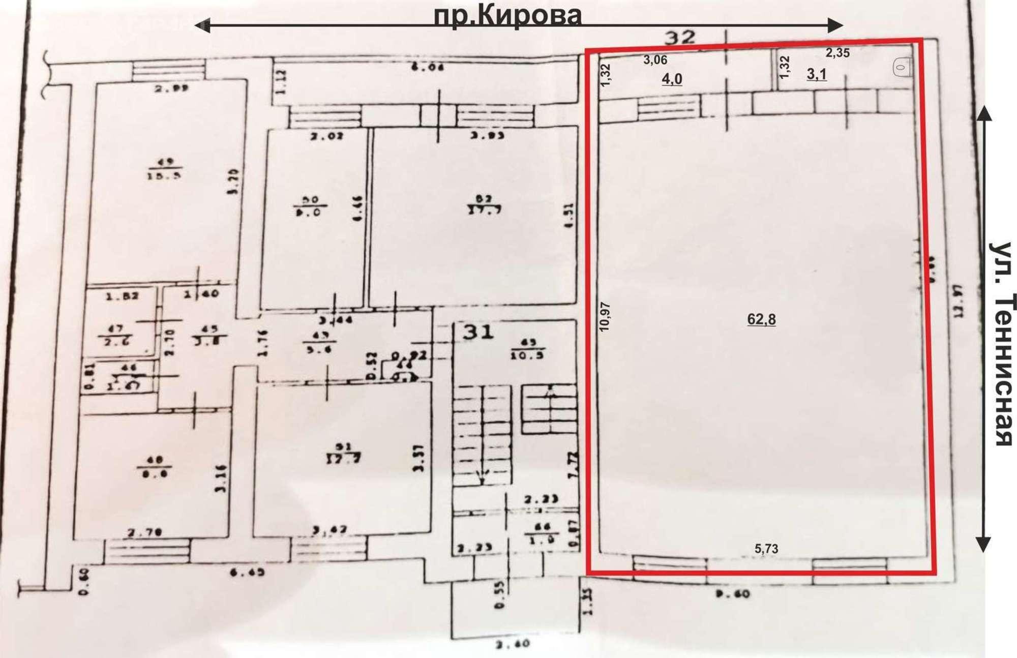 Сдать помещение свободного назначения за 80 000 рублей на Кирова проспект, 139