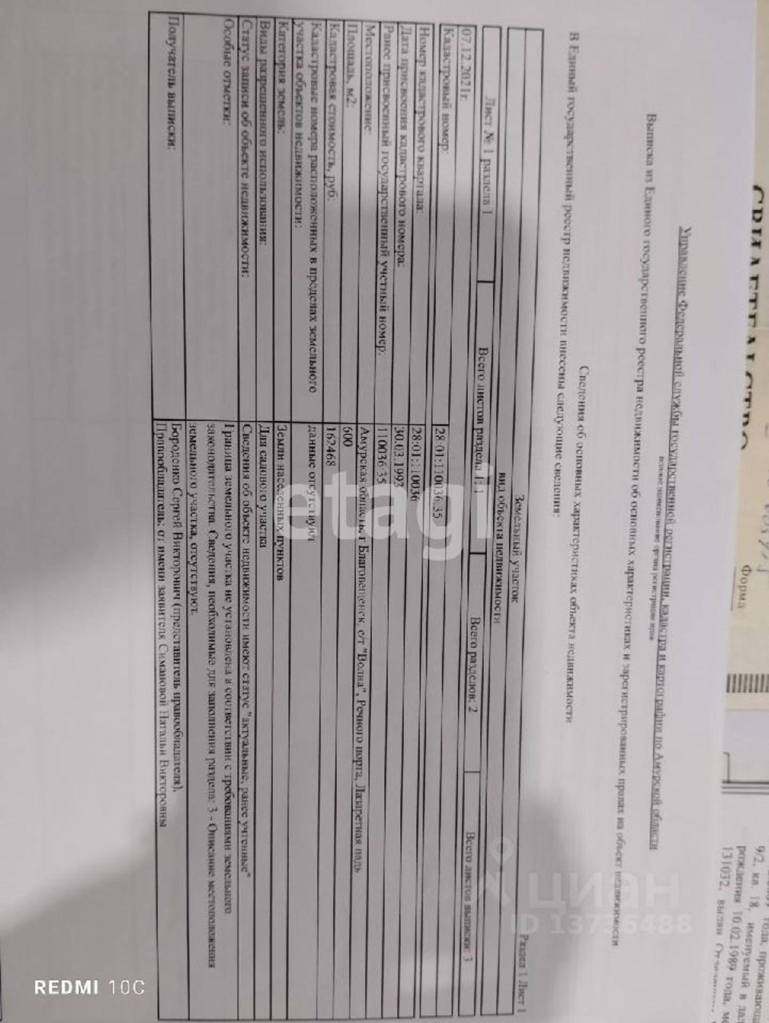 Купить землю, земельный участок за 400 000 рублей на Благовещенск — Бибиково