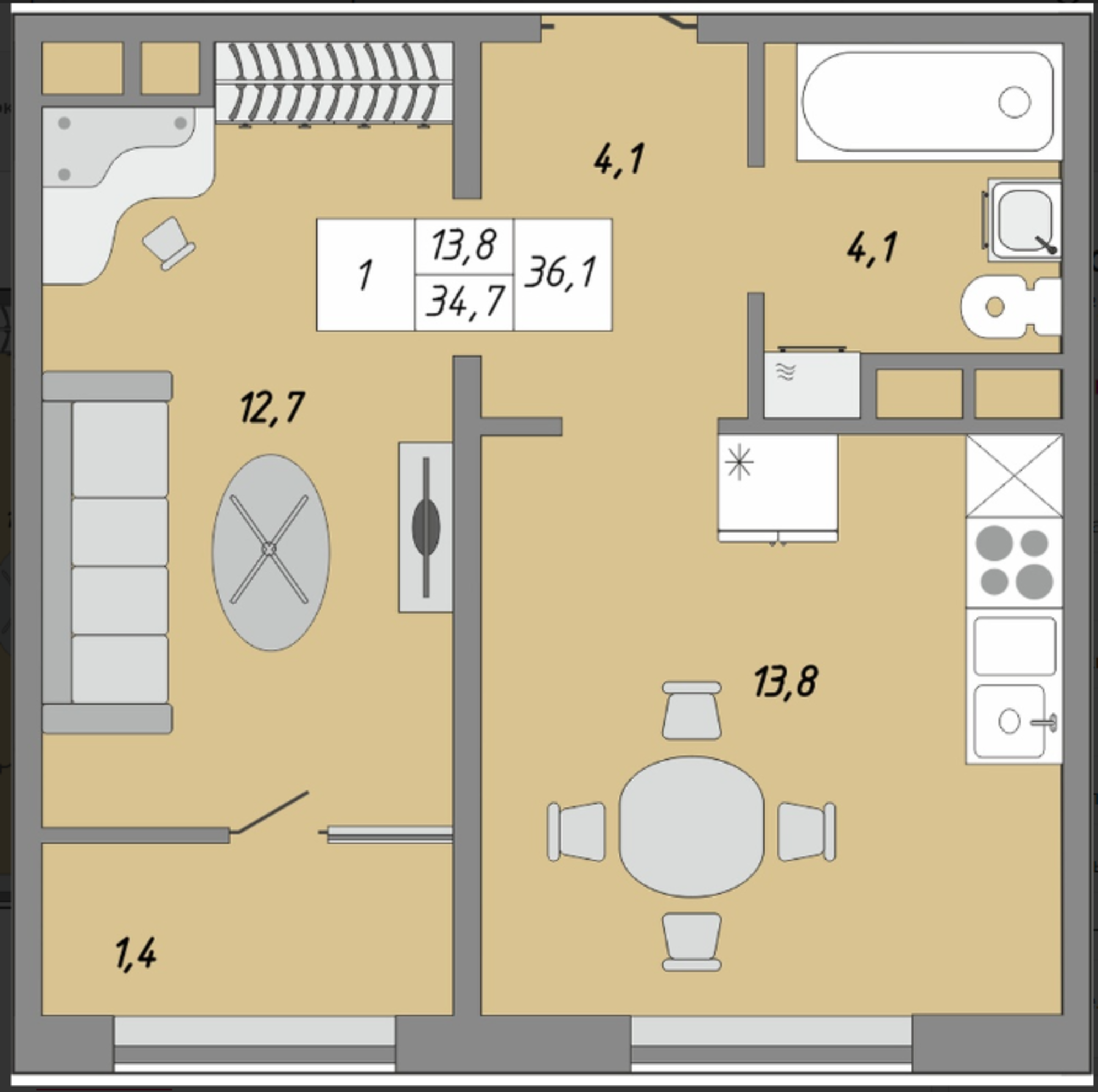 Купить квартиру за 2 620 860 рублей на улица Юркина, 10