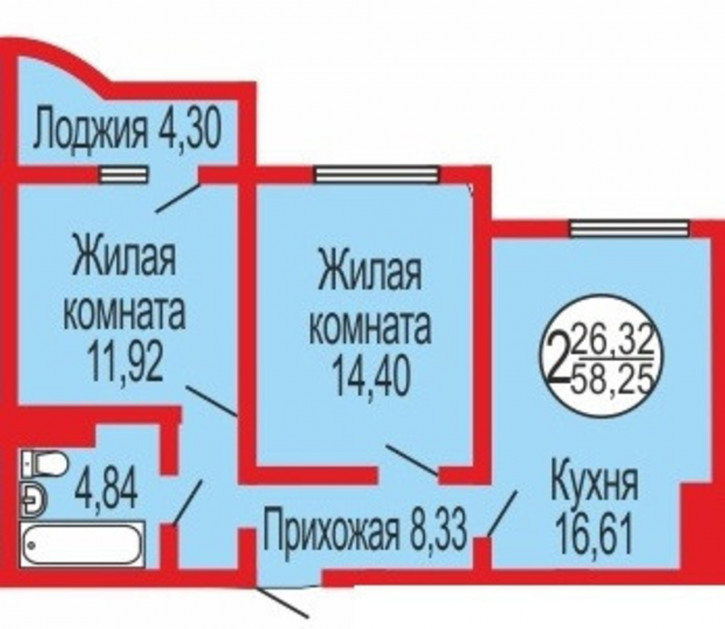 3-комн квартира Уральская улица, 2/22
