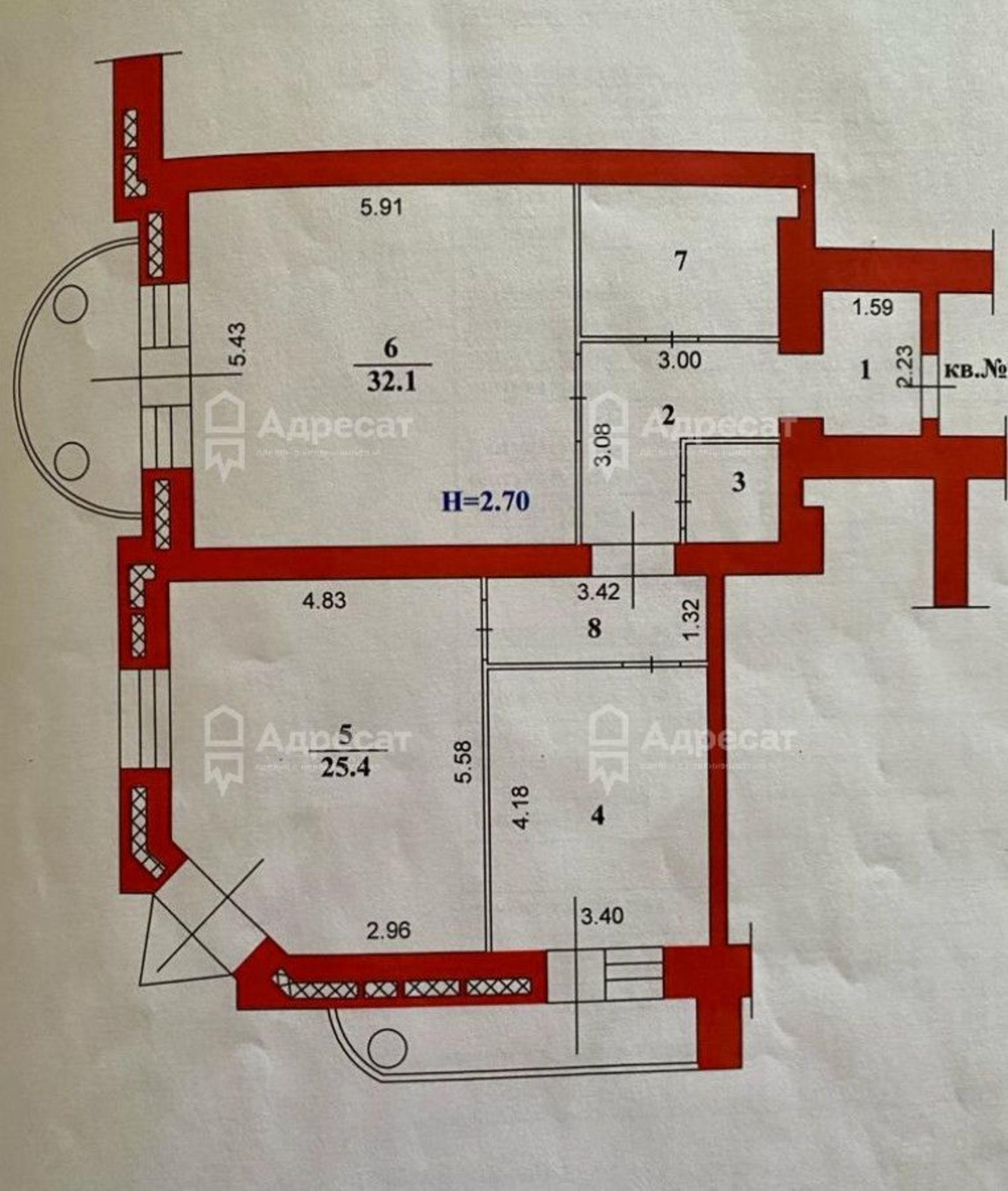 Купить квартиру за 15 300 000 рублей на ул. Московская,  д.5А