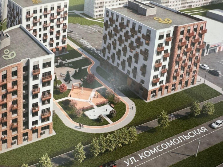 1-комн квартира в новом доме Комсомольская ул
