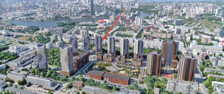 1-комн квартира в новом доме ул. Азина, 3.2