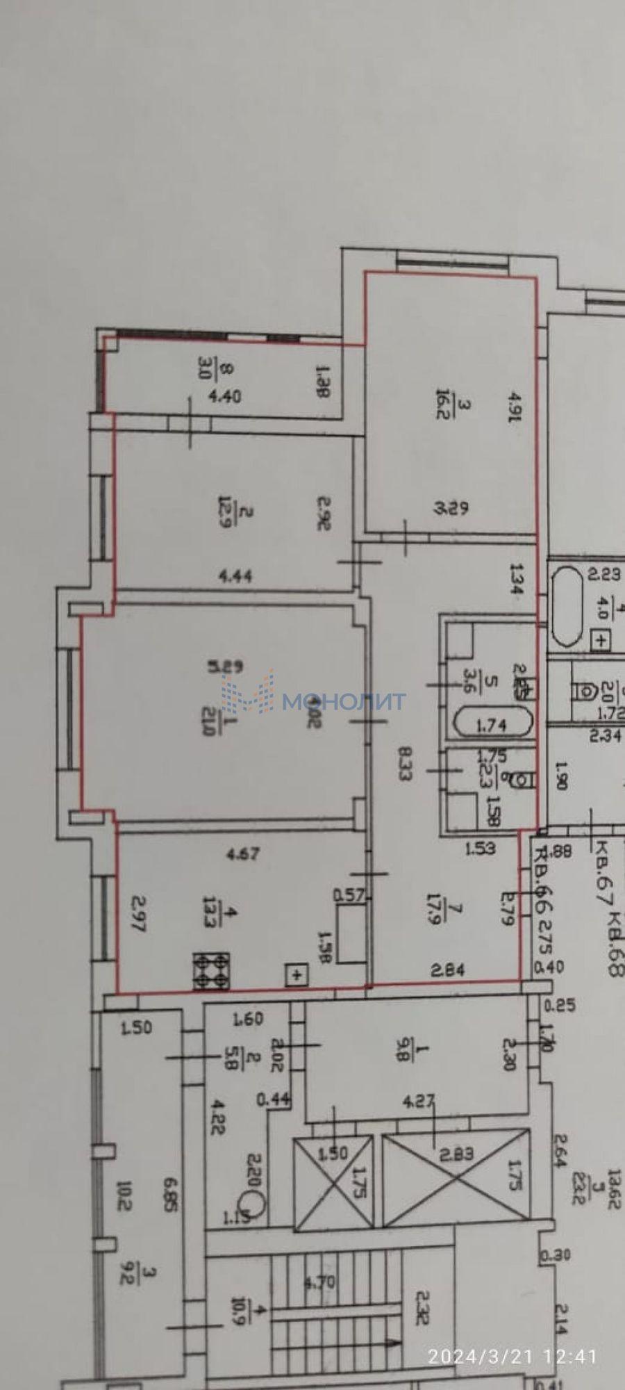 Купить квартиру за 15 600 000 рублей на Белозерская ул, 2