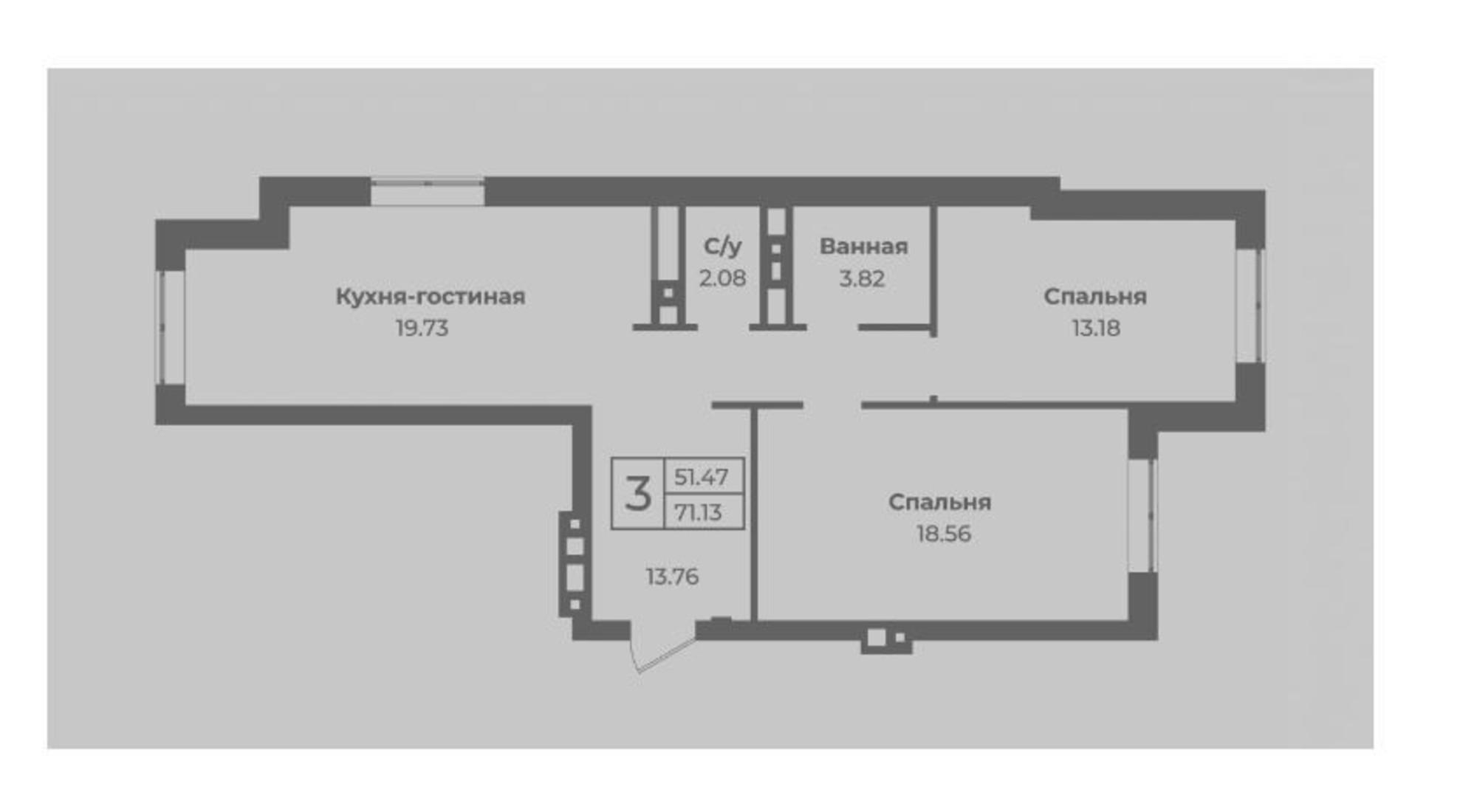 Купить квартиру за 7 753 180 рублей на Селивановский переулок, 24/46
