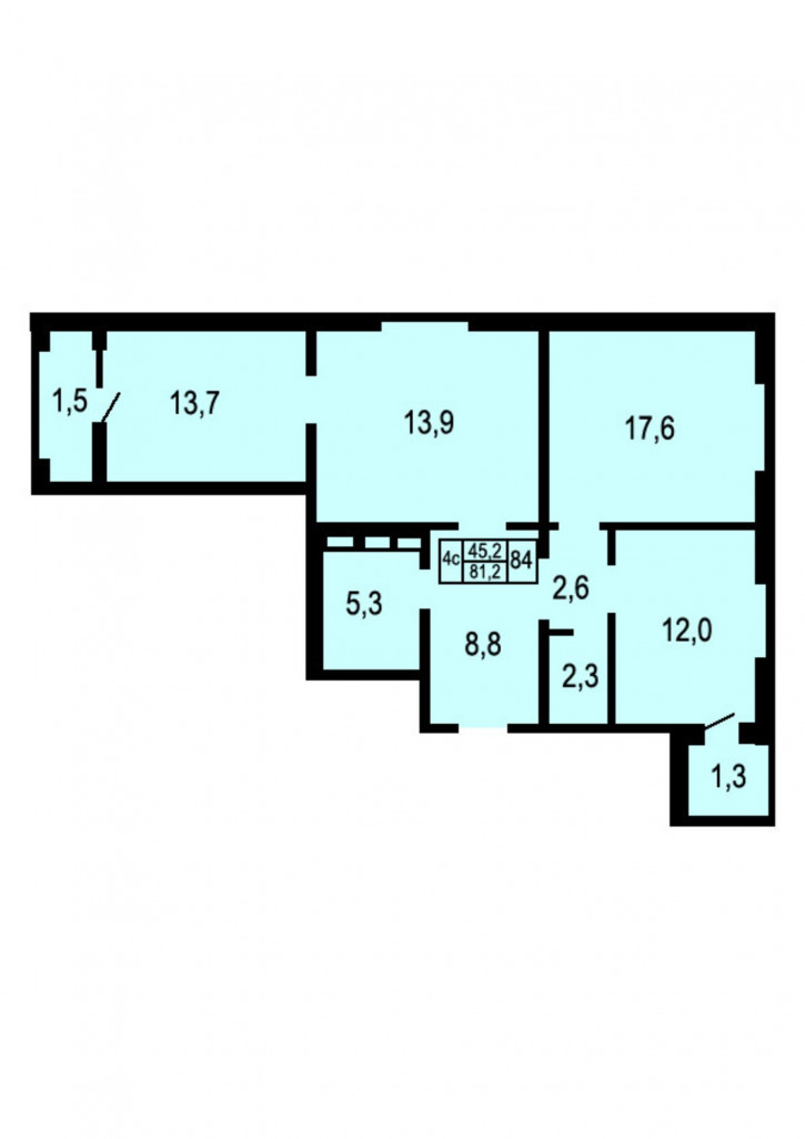 3-комн квартира улица Юркина, 10